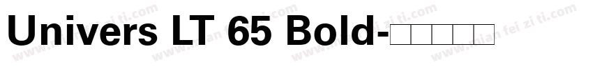 Univers LT 65 Bold字体转换